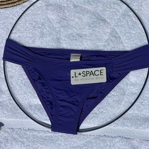 L*Space Designer Blue Bikini Bottom NWT